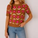  Retro Bloom Knit Top