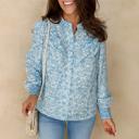  Blue Garden Charm Blouse