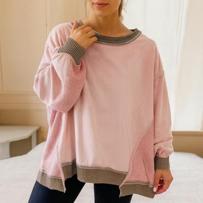 Blush Harmony Waffle Pullover