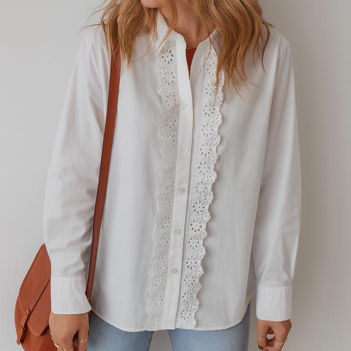 Garden Lace Ruffle Blouse