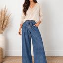 Dotty Blue Wide Leg Jeans