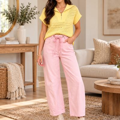 Blush & Bold Barrel Jeans