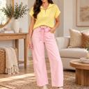  Blush & Bold Barrel Jeans