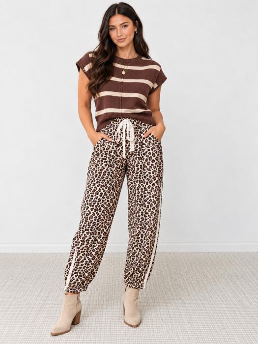 Midnight Leopard Ankle Pants