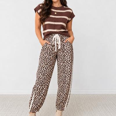Midnight Leopard Ankle Pants