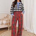  Cozy Plaid Pocket Pants