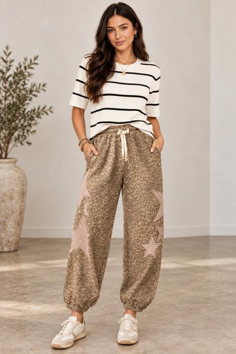 Wild Star Leopard Joggers