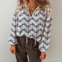  Midnight Bloom Embroidered Blouse