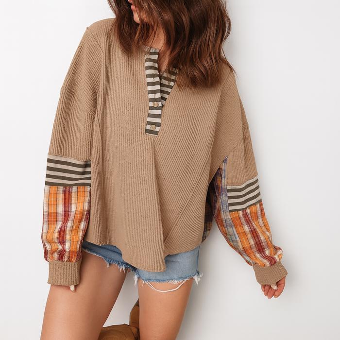 Rustic Patchwork Henley
