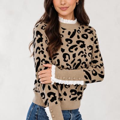 Wildly Romantic Lace Trim Sweater