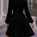  Midnight Velvet Wrap Mini Dress