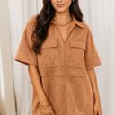  Saffron Suede Shift Dress
