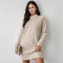  Winter Button Charm Sweater Dress