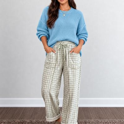 Evergreen Plaid Pocket Pants