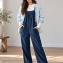  Teal Corduroy Easy Overalls