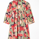  Botanical Bloom Ruffle Mini Dress