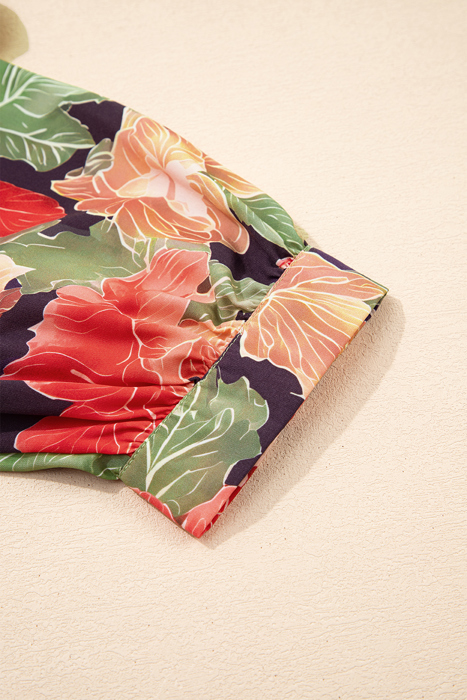 Botanical Bloom Ruffle Mini Dress