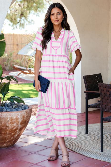 Pink Lemonade Promenade Midi Dress