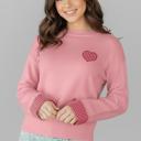  Sweet Little Gingham Knit Sweater
