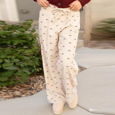 Bow Whisper Ribbed Lounge Pant