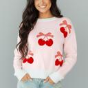  Bow & Berry Cherry Knit Sweater