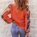  Autumn Bloom Waffle Top