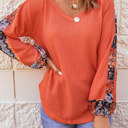  Autumn Bloom Waffle Top