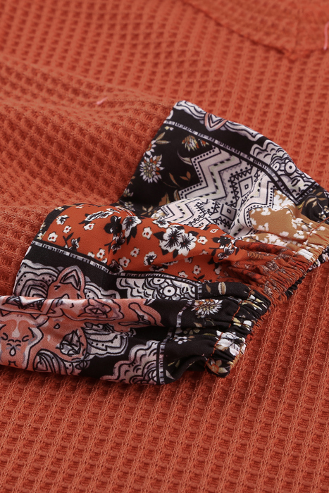 Autumn Bloom Waffle Top