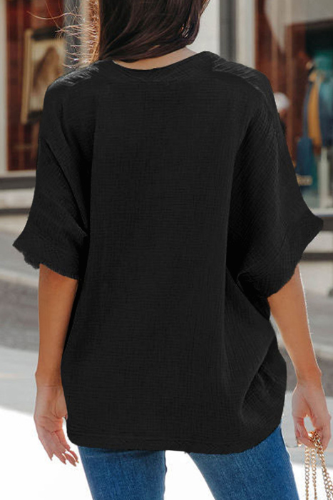 Serenade Crinkle Dolman Cotton Top
