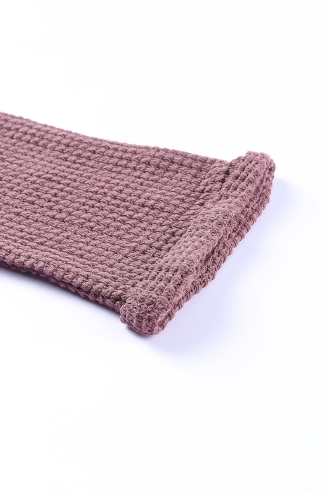 Mauve Bliss Waffle Knit Top