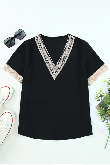 Lace Whisper V-Neck Top