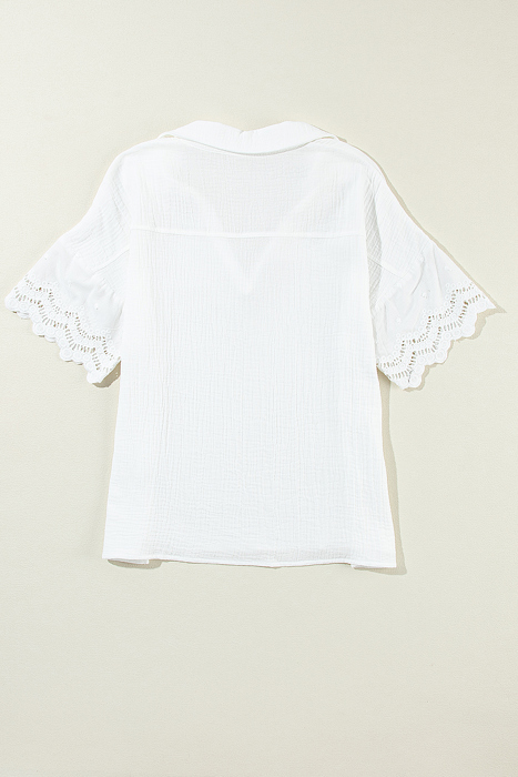 Lace Whisper Crinkle Blouse
