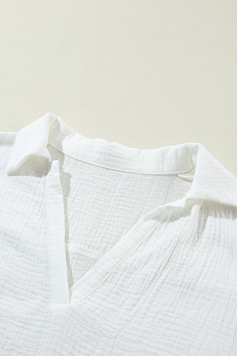 Lace Whisper Crinkle Blouse