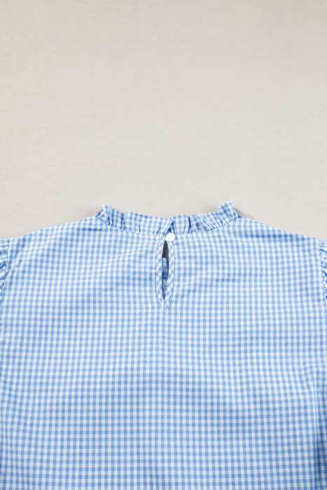 Embroidered Meadow Gingham Blouse