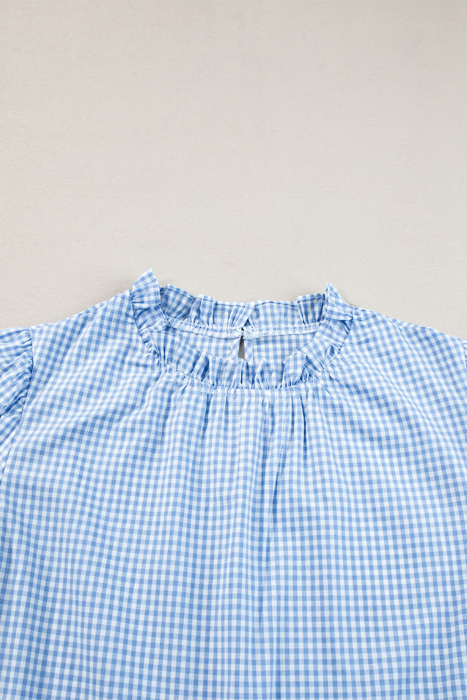 Embroidered Meadow Gingham Blouse