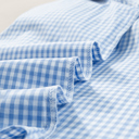  Embroidered Meadow Gingham Blouse