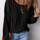  Urban Texture Waffle Knit Top