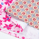  Boho Patchwork Tie Blouse