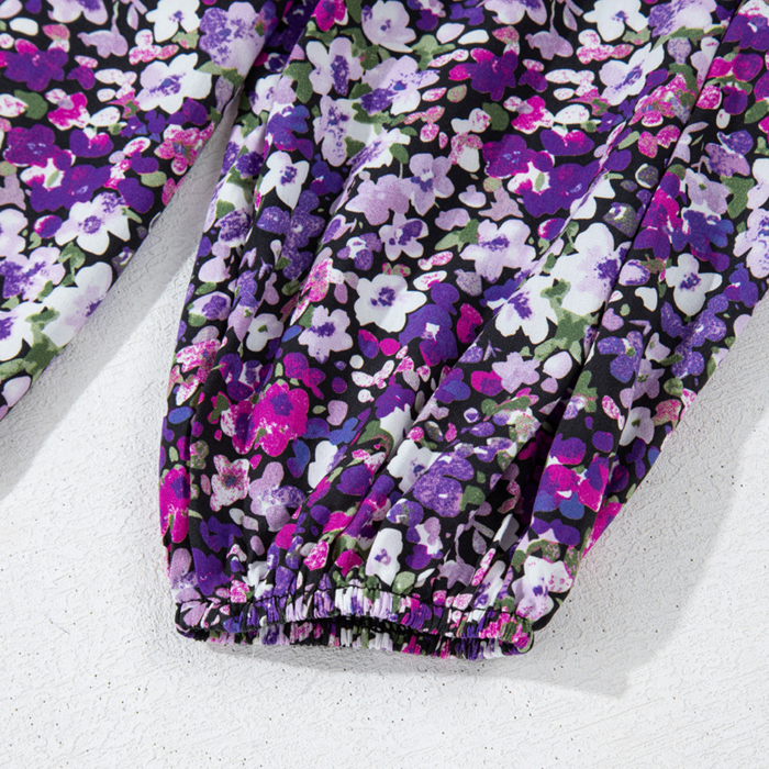 Violet Bloom Tassel Blouse