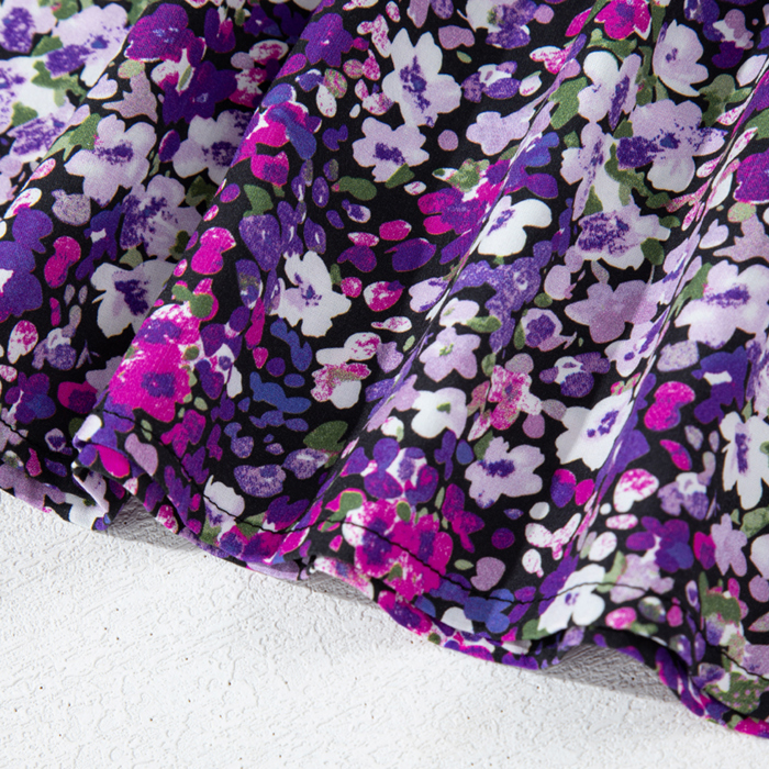 Violet Bloom Tassel Blouse