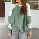  Soft Moss Colorblock Lounge Top