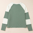  Soft Moss Colorblock Lounge Top