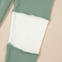  Soft Moss Colorblock Lounge Top