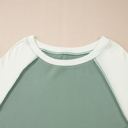  Soft Moss Colorblock Lounge Top