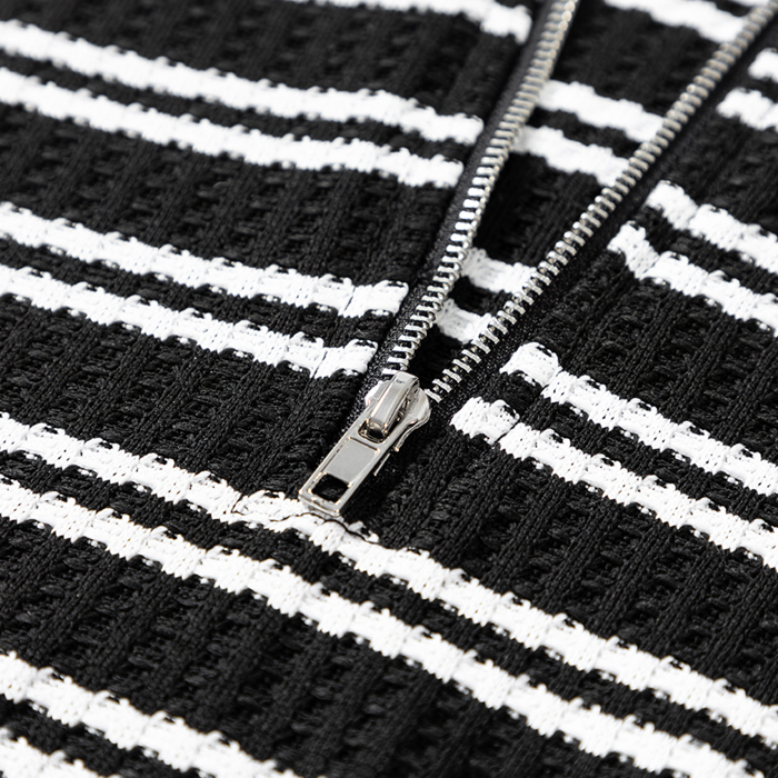 Midnight Stripe Half-Zip Pullover