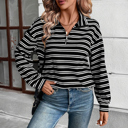  Midnight Stripe Half-Zip Pullover