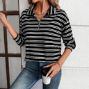  Midnight Stripe Half-Zip Pullover