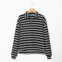  Midnight Stripe Half-Zip Pullover