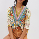  Meadow Embroidered Peasant Blouse