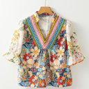  Meadow Embroidered Peasant Blouse
